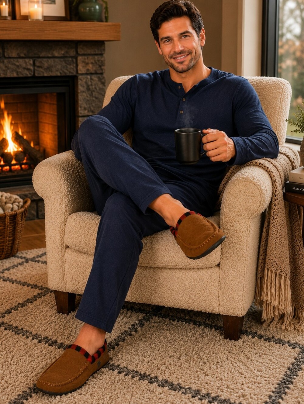 Dockers Men's Brown Indoor or Outdoor Cabin Slippers - SIZE Medium NWT